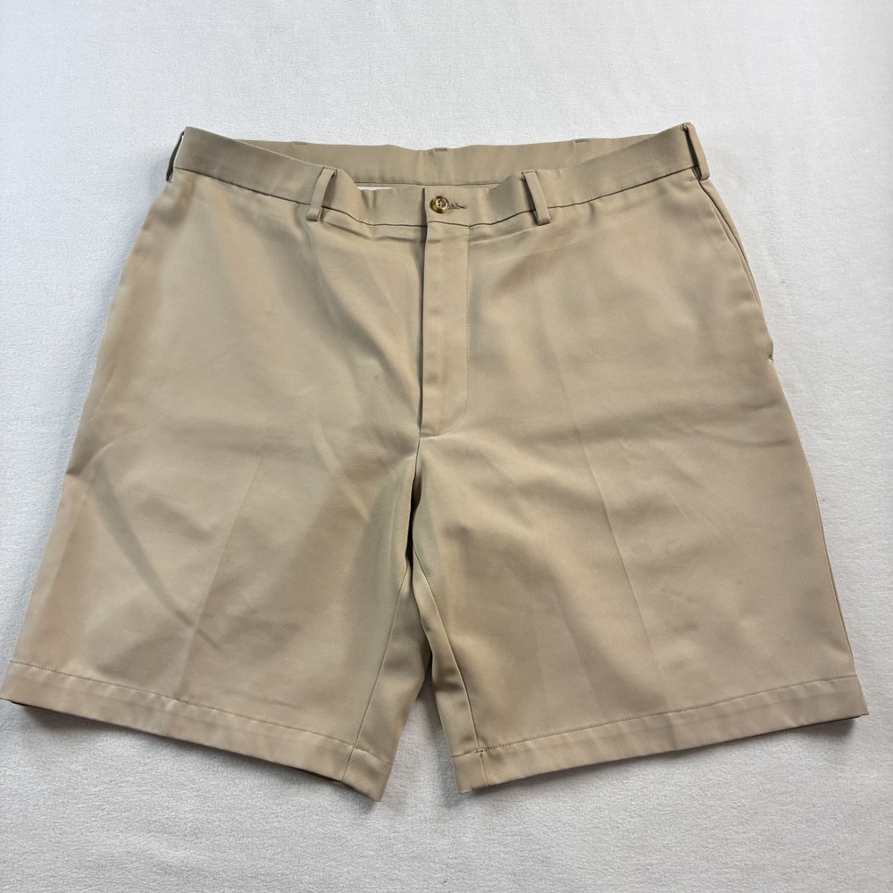 Pro Tour‎ CoolPlay Men's Golf Shorts 36 Beige Performance Regular Fit Flat Front